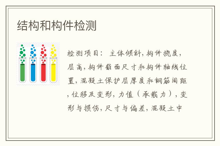 结构和构件检测